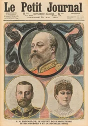 Tod von König Edward VII., König Georg V. und Königin Mary, Illustration aus 